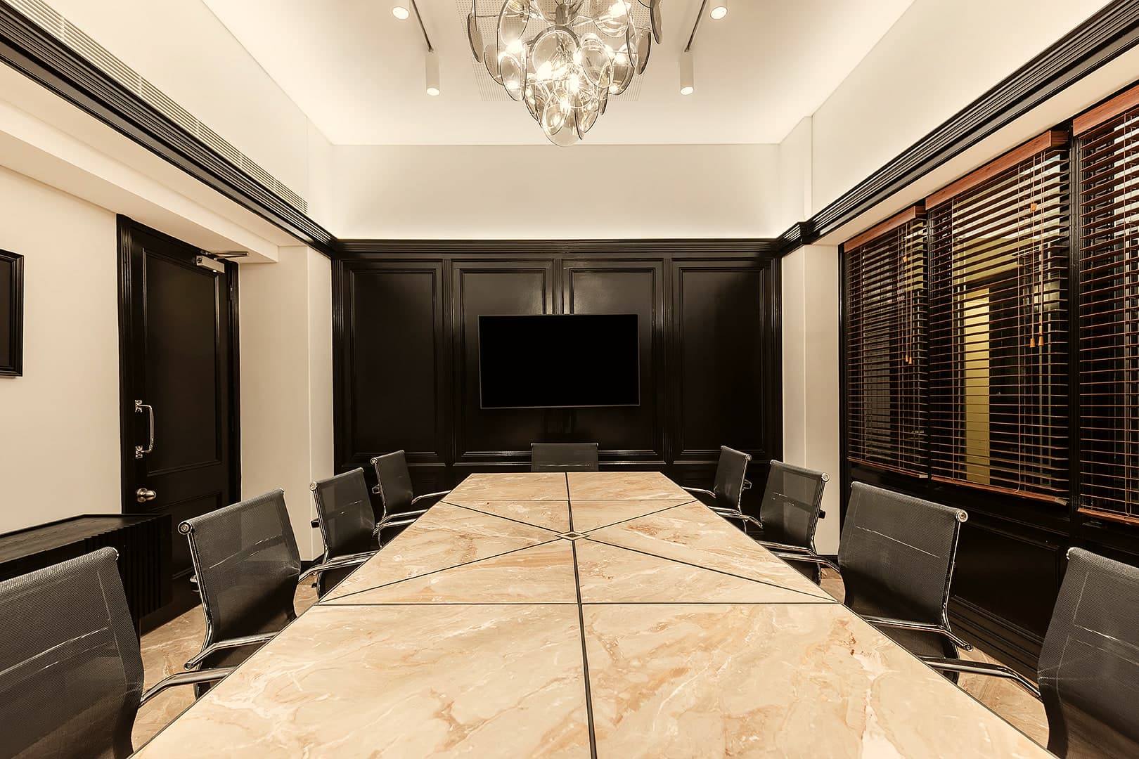 A meeting room at Oallen Law's office in the St James Trust Building